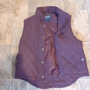 DOVER RIDING SPORT WOMENS EQUESTRIAN WEAR QUILTED VEST  AUBERGINE SMALL